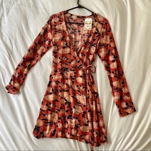 Obey Long-sleeve Wrap Dress